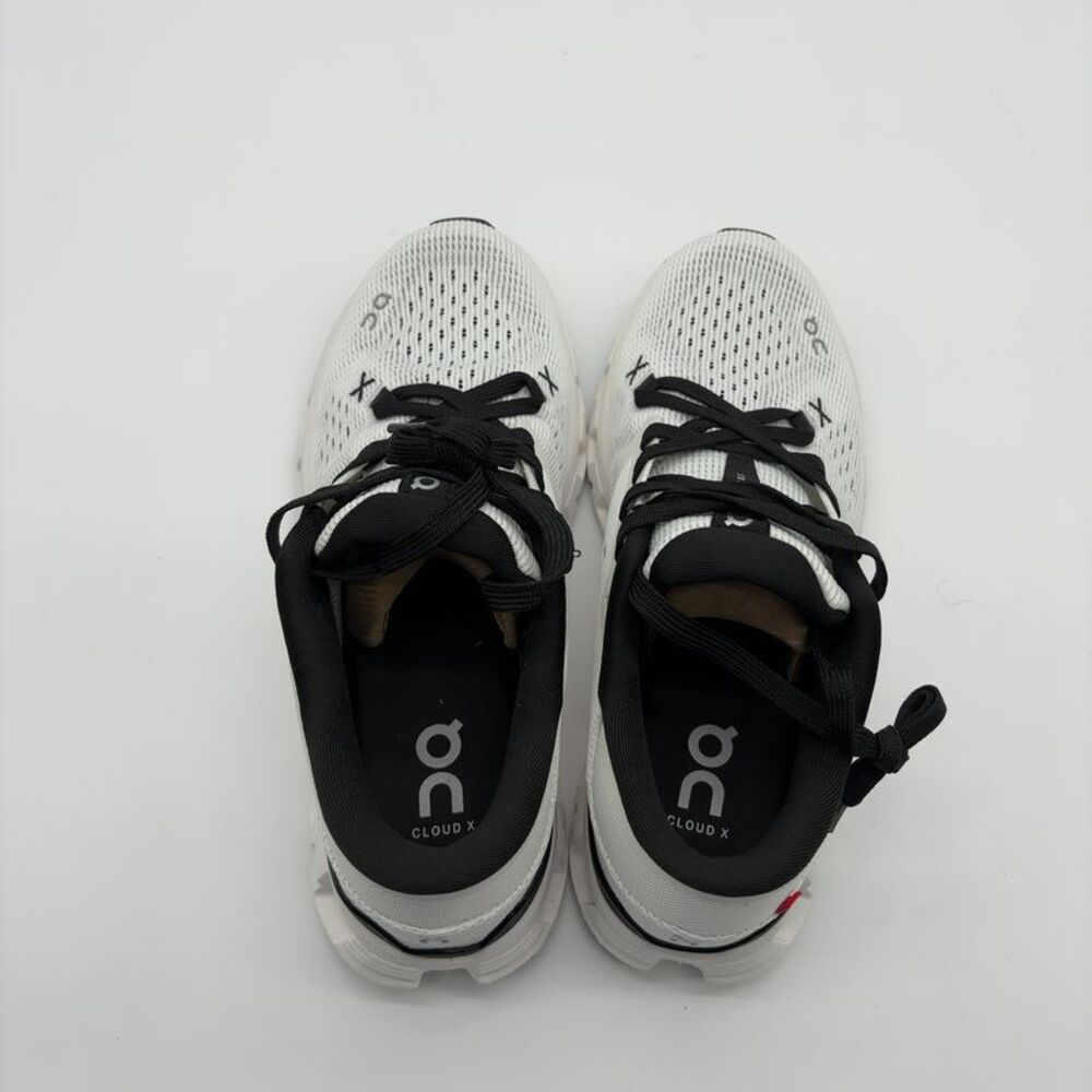 On Running Cloud X White and Black Womens Running Shoes